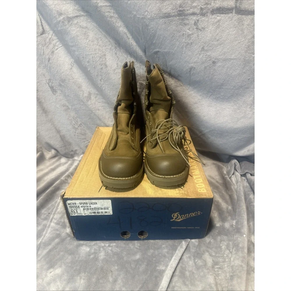 Danner MCWB 15655X Speed Lacer Combat Boots Men's 13.5 Gore Tex Tan Military